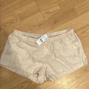 Brand New! Brandy Melville Sand Button-Up Shorts